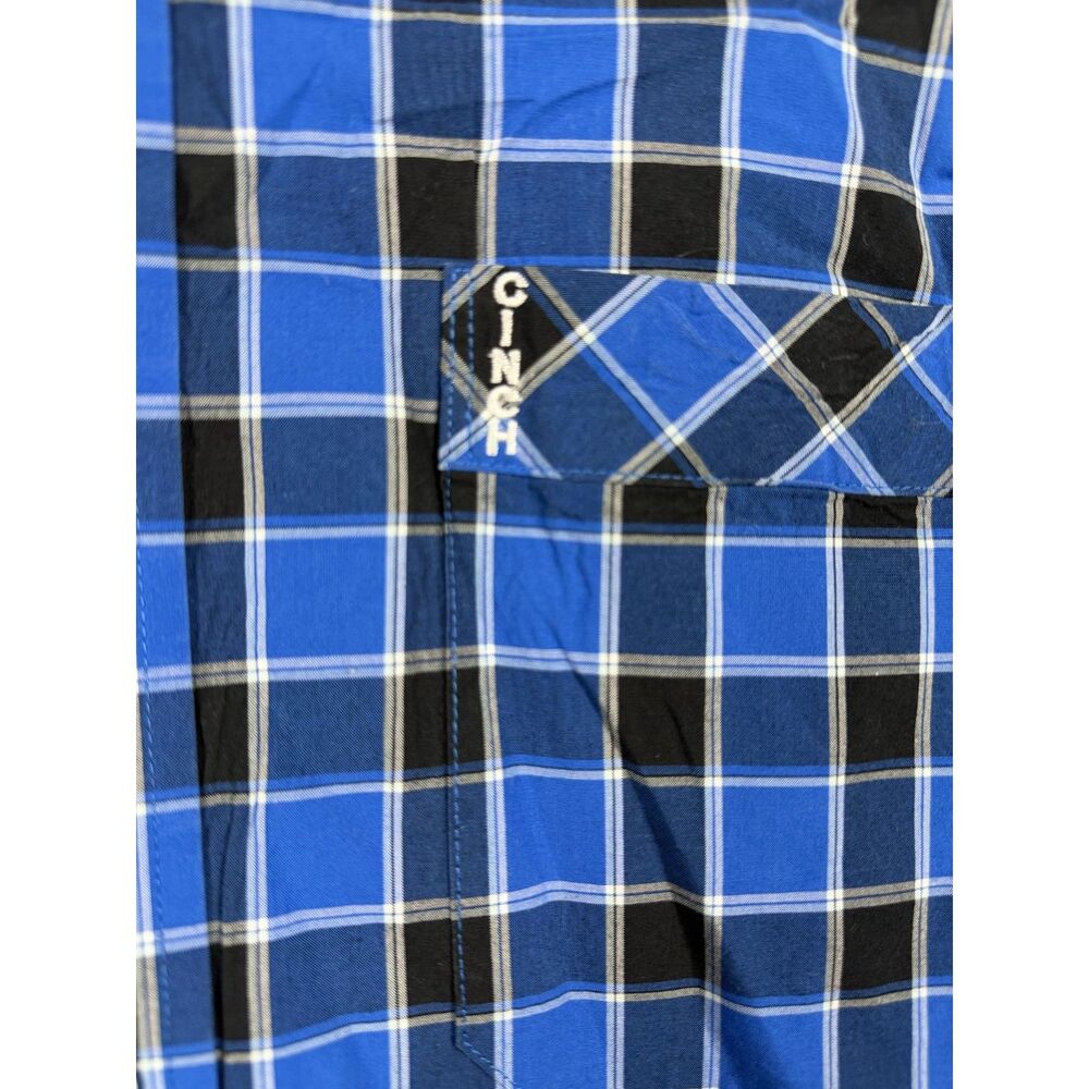 Cinch Modern Fit Mens Plaid Long Sleeve Button Down Western Cowboy Shirt Size M - Picture 6 of 11